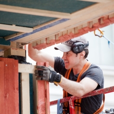 Philip Tidwell working on a construction project