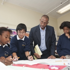Dr. Worrell with CAL Prep Students