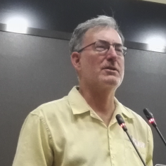 Keith Johnson at lectern