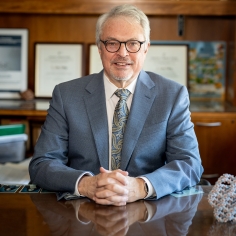 Don Tilley in his office