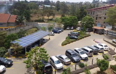 solar panels on top of car park