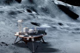 lander on moon's surface