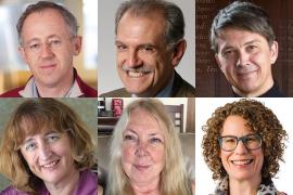 Headshots of 6 Berkeley professors who received funding