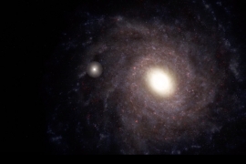 the Milky Way Galaxy, showing the region mapped by a Berkeley graduate student