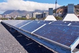 solar panels on a roof top