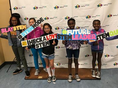 Participants in the Girls' STEM camp