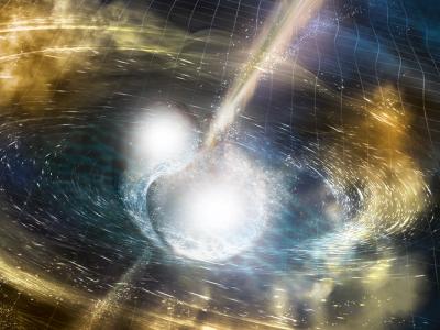 Artist’s conception of a binary neutron star merger