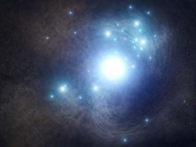 artist's concept of blue star before it exploded