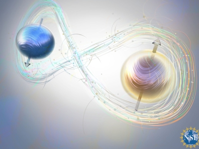 Artist’s rendition of quantum entanglement