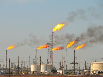 Oil and gas wells flaring