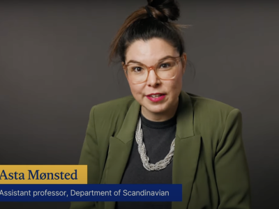 screen grab from a video of a woman talking to the camera