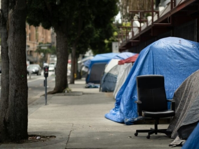 image of tents on the street