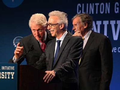 Former President Bill Clinton with Chancellor Nicholas Dirks