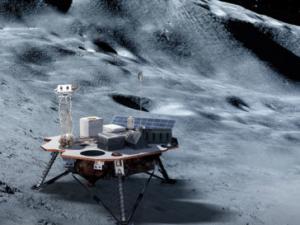 lander on moon's surface