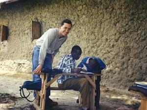 UC Berkeley economist Ted Miguel in western Kenya, where he has studied the impact on deworming programs on children's health and education outcomes.
