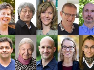 A collage of headshots of Berkeley's 10 new AAAS Fellows