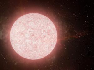 artist's impression of a belching red supergiant