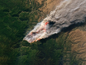 Wildfire aerial shot