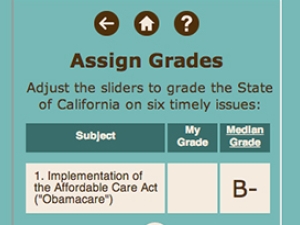 phone screenshot that reads Assign Grades and other example information.