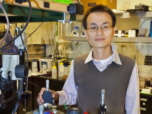 Peidong Yang in lab