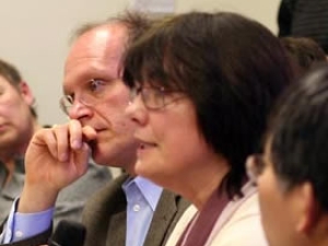 Berkeley researchers on a panel.