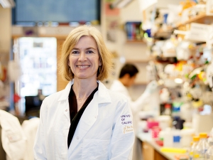 Jennifer Doudna in her lab