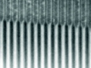 Microscopic image of the array at 500 nanometers.